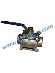 API/DIN stainless steel 3pc thread ball valve